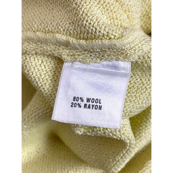St. John Sport Essentials Women’s Medium Yellow Wool Blend Knit Wide Leg Pants - Picture 4 of 5